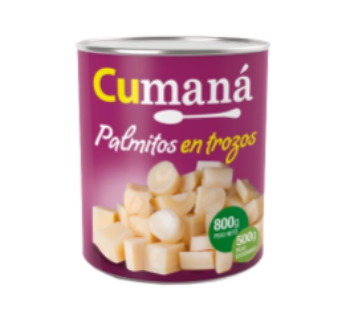 CUMANA palmitos en trozos x800g