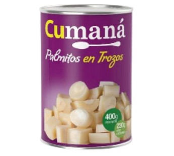 CUMANA palmitos trozos x396g