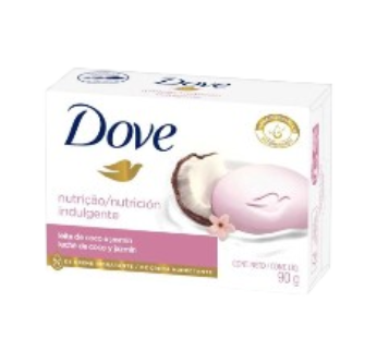 DOVE jabon tocador leche de coco y jazmin x90g