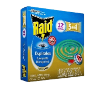 RAID espiral verde clasico 5en1 12 sobres x4Un.