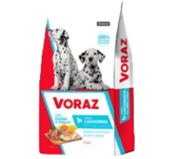 VORAZ perro cachorro carne pollo x10Kg