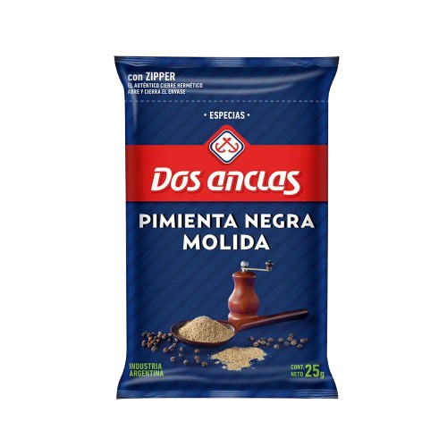 DOS ANCLAS pimienta negra molida x25g