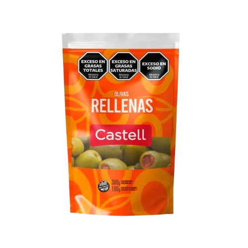 CASTELL aceituna verde rellena x180g
