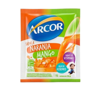 ARCOR jugo naranja mango x18 sobres