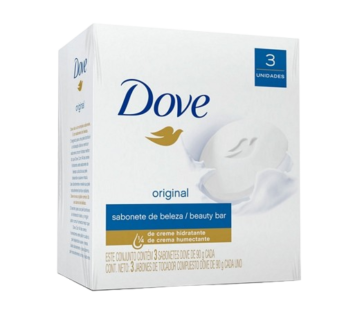 DOVE jabon tocador blanco 3 x90g