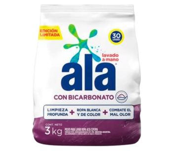 ALA jabon polvo regular con bicarbonato x3kg