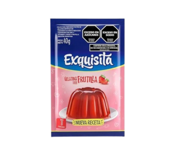 EXQUISITA gelatina frutilla sobre x40g