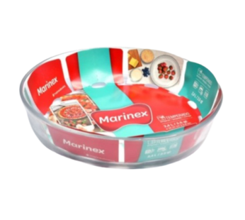 MARINEX fuente vidrio redonda 26.3cm