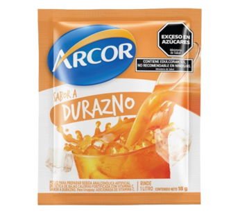 ARCOR jugo durazno x18 sobres