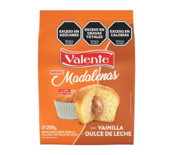 VALENTE madalena vainilla rellena dulce de leche x180g