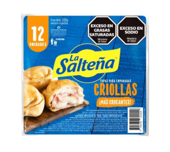LA SALTEÑA tapas empanada sin tacc x12Un.