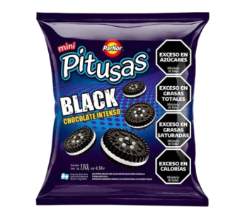 PITUSAS galletita mini black x130g