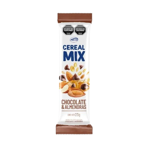 ARCOR cereal mix chips chocolate y almendras x23g