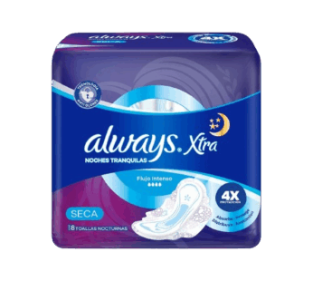 ALWAYS toalla xtra triple proteccion c/alas seca x8Un.