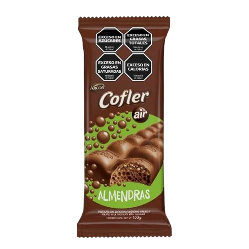COFLER chocolate aireado almendras x100g