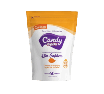 CANDY BABY toallas humedas oleo calcareo x50Un.