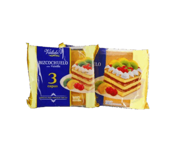 VALIDO bizcochuelo 3 capas vainilla x500g