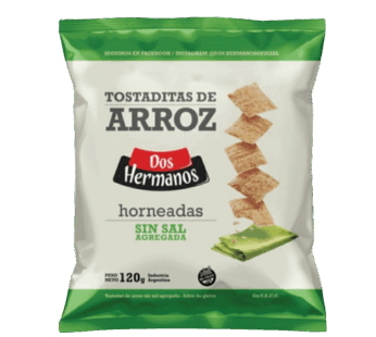 DOS HERMANOS tostaditas sin sal x120g
