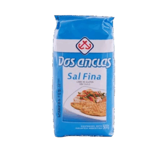 DOS ANCLAS sal fina light x500g