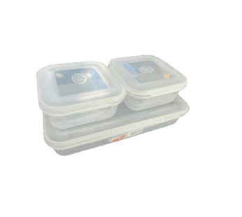 MAKE contenedores set rectangulo y cuadrado x3Un.