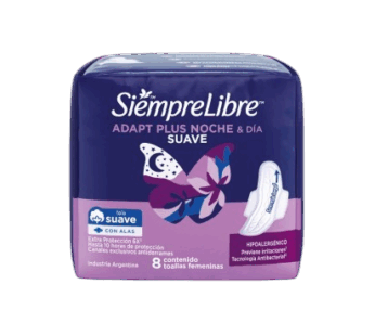 S.LIBRE toalla confort nocturna suave con ala x8Un.