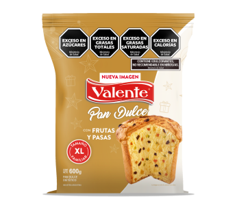 VALENTE pan dulce con frutas x400g