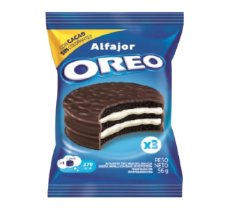 OREO alfajor triple con vainilla x56g