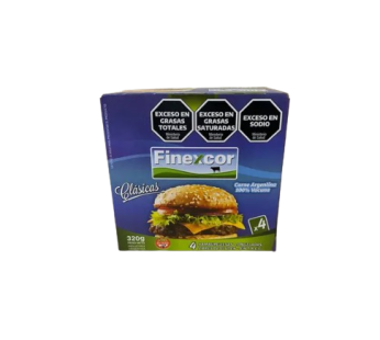 FINEXCOR hamburguesa x4Un.