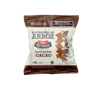 DOS HERMANOS tostaditas c/cacao x60g