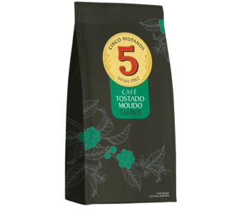 5 HISPANOS cafe tostado molido suave x250g